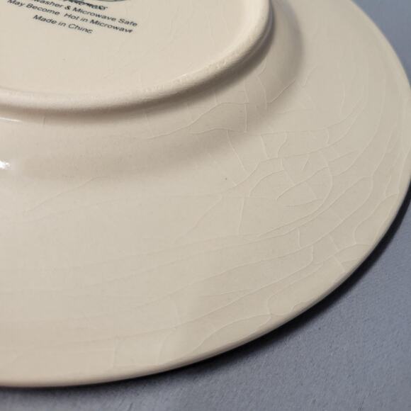 Bass Pro Shops Wilderness Salad Plate 7.5" Crackle Glaze Wildlife Animal Ceramic - Picture 10 of 11